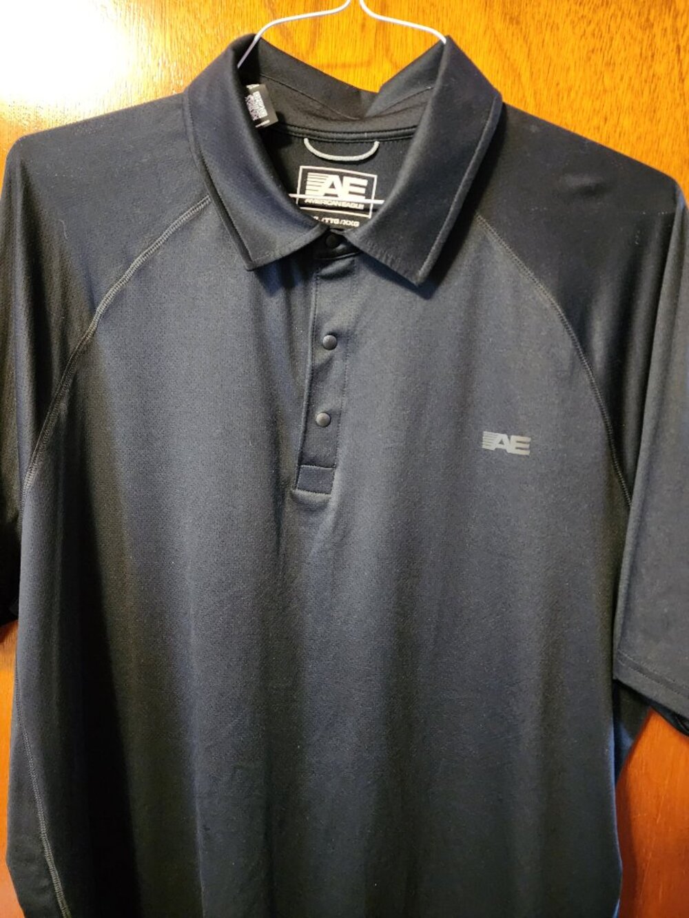 Men's 2XL American Eagle Outfitters Black Short Sleeve Polo Shirt